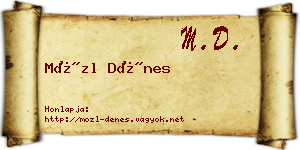 Mözl Dénes névjegykártya