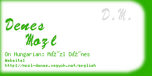 denes mozl business card